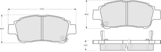 Procodis France PF1387 - Тормозные колодки, дисковые, комплект www.autospares.lv