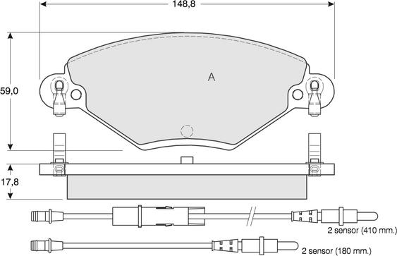 Procodis France PF1331 - Тормозные колодки, дисковые, комплект www.autospares.lv