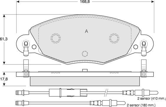 Procodis France PF1332 - Bremžu uzliku kompl., Disku bremzes autospares.lv