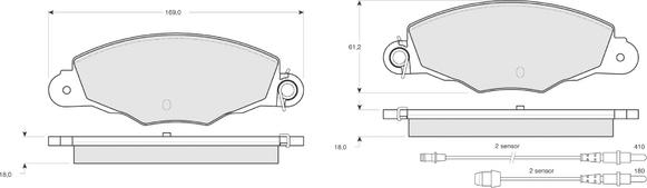 Procodis France PF1337 - Bremžu uzliku kompl., Disku bremzes www.autospares.lv