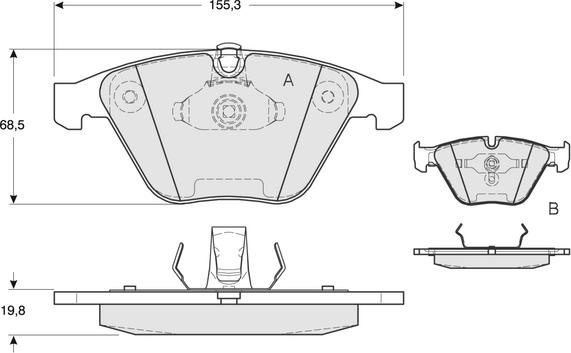 Procodis France PF1325 - Bremžu uzliku kompl., Disku bremzes www.autospares.lv