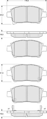 Procodis France PF1376 - Brake Pad Set, disc brake www.autospares.lv