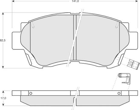 Procodis France PF1372 - Bremžu uzliku kompl., Disku bremzes www.autospares.lv