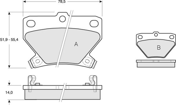 Procodis France PF1377 - Тормозные колодки, дисковые, комплект www.autospares.lv