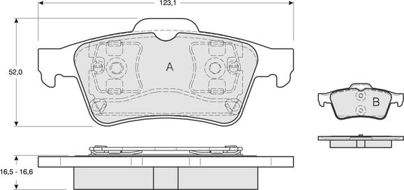 Procodis France PF1295 - Bremžu uzliku kompl., Disku bremzes www.autospares.lv