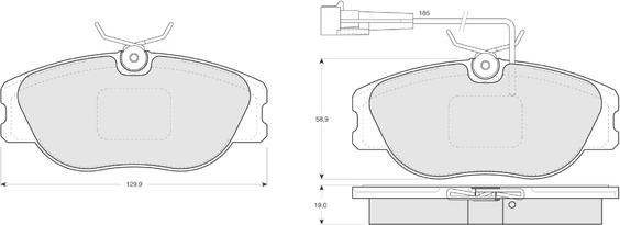 Procodis France PF1244 - Brake Pad Set, disc brake www.autospares.lv