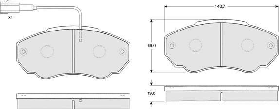 Procodis France PF1245 - Тормозные колодки, дисковые, комплект www.autospares.lv