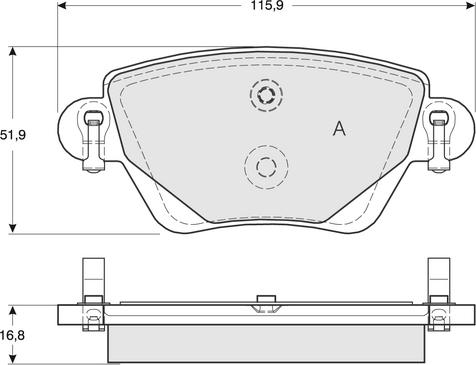 Procodis France PF1259 - Brake Pad Set, disc brake www.autospares.lv