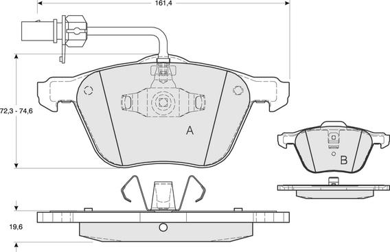 Procodis France PF1256 - Bremžu uzliku kompl., Disku bremzes autospares.lv