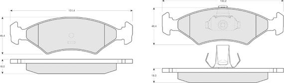 Procodis France PF1252 - Bremžu uzliku kompl., Disku bremzes www.autospares.lv