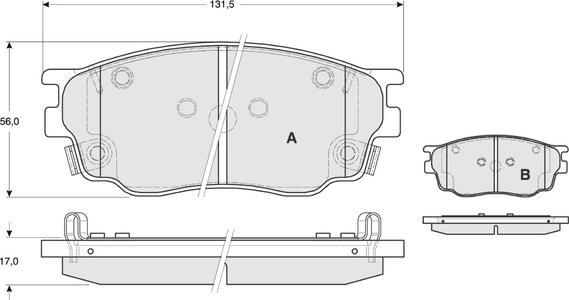 Procodis France PF1257 - Bremžu uzliku kompl., Disku bremzes autospares.lv