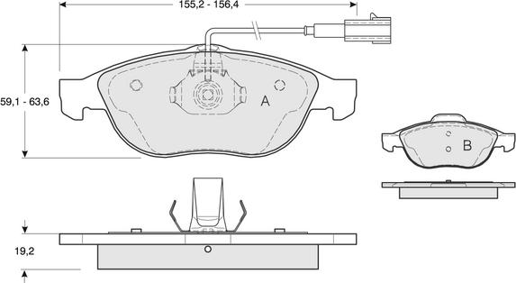 Procodis France PF1269 - Тормозные колодки, дисковые, комплект www.autospares.lv