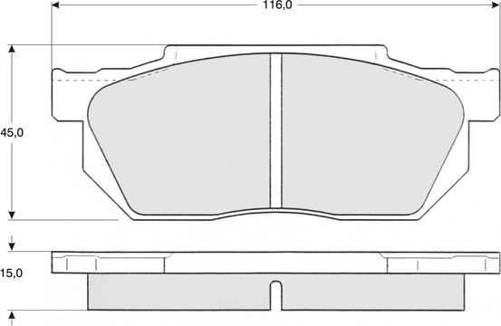 Procodis France PF1264 - Тормозные колодки, дисковые, комплект www.autospares.lv