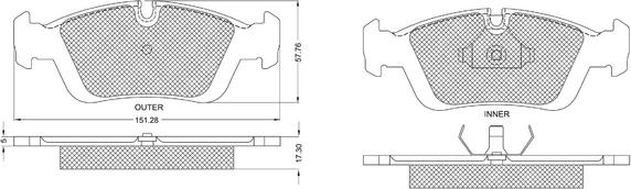 Procodis France PF1205 - Тормозные колодки, дисковые, комплект www.autospares.lv