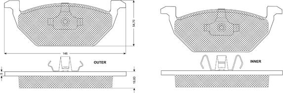 Procodis France PF1210 - Тормозные колодки, дисковые, комплект www.autospares.lv