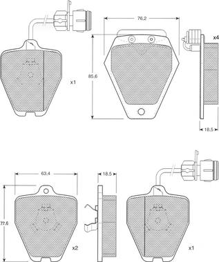 Procodis France PF1226 - Brake Pad Set, disc brake www.autospares.lv