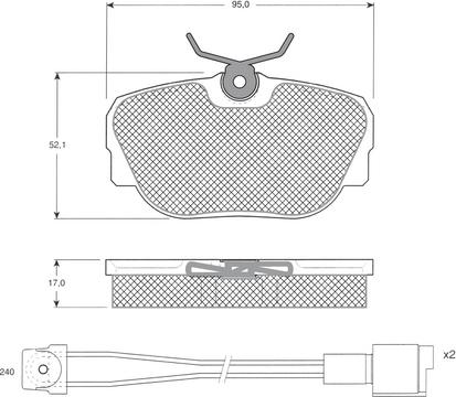 Procodis France PF12201 - Тормозные колодки, дисковые, комплект www.autospares.lv