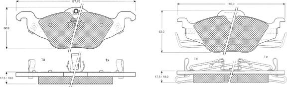 Procodis France PF1221 - Тормозные колодки, дисковые, комплект www.autospares.lv