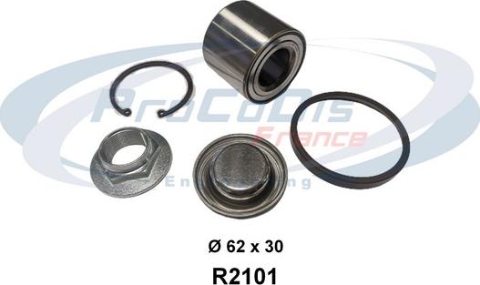 Procodis France R2101 - Wheel hub, bearing Kit www.autospares.lv