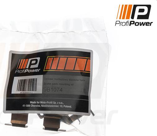 ProfiPower 9B1074 - Piederumu komplekts, Disku bremžu uzlikas www.autospares.lv