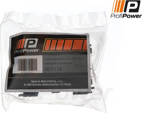 ProfiPower 9B1114 - Комплектующие для колодок дискового тормоза www.autospares.lv