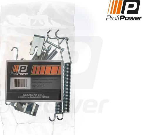 ProfiPower 9B2057 - Piederumu komplekts, Bremžu loki www.autospares.lv