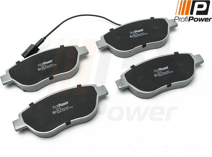 ProfiPower 1B1045 - Тормозные колодки, дисковые, комплект www.autospares.lv