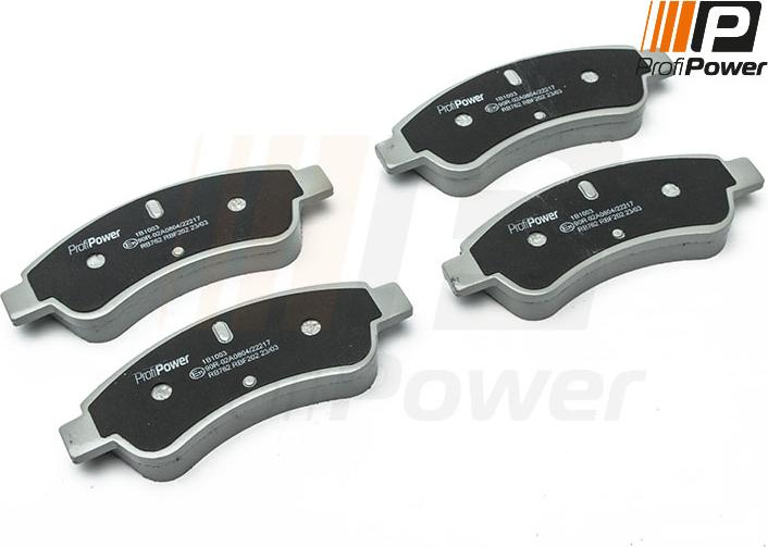 ProfiPower 1B1003 - Brake Pad Set, disc brake www.autospares.lv