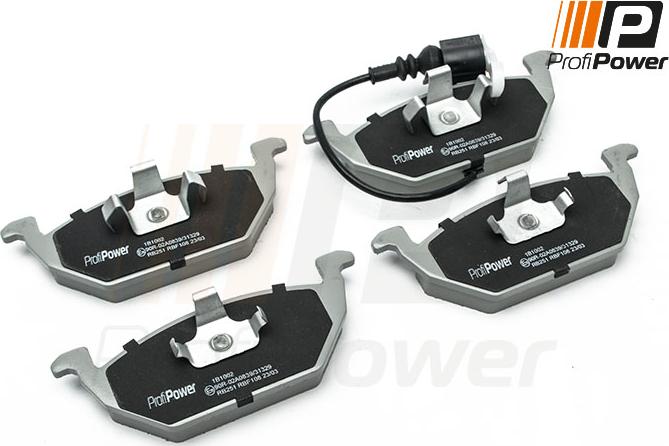 ProfiPower 1B1002 - Brake Pad Set, disc brake www.autospares.lv