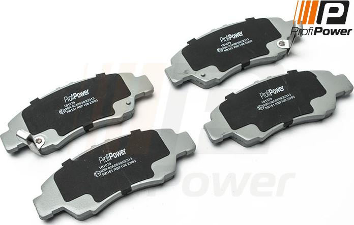 ProfiPower 1B1079 - Тормозные колодки, дисковые, комплект www.autospares.lv