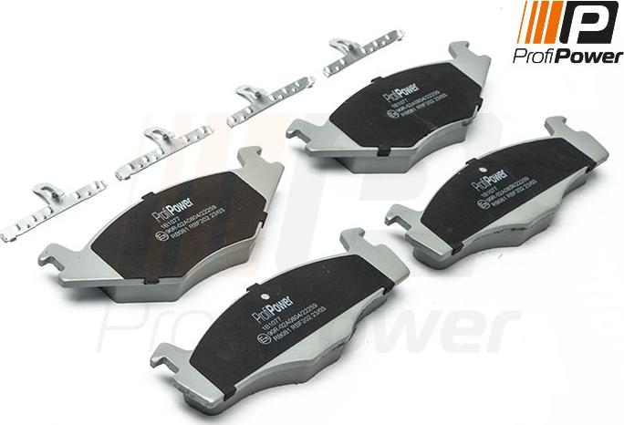 ProfiPower 1B1077 - Brake Pad Set, disc brake www.autospares.lv