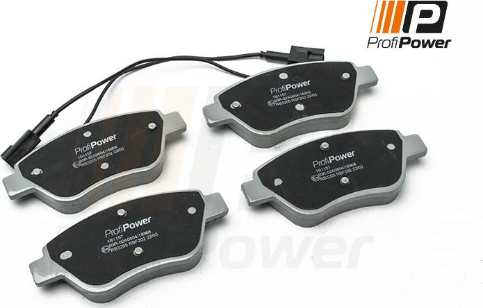 ProfiPower 1B1157 - Тормозные колодки, дисковые, комплект www.autospares.lv