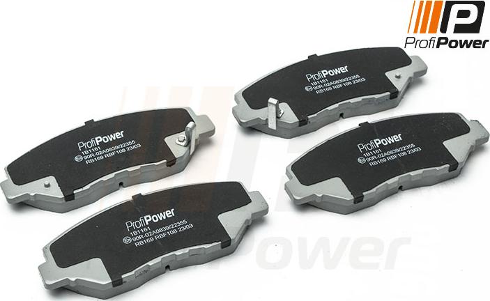 ProfiPower 1B1161 - Brake Pad Set, disc brake www.autospares.lv