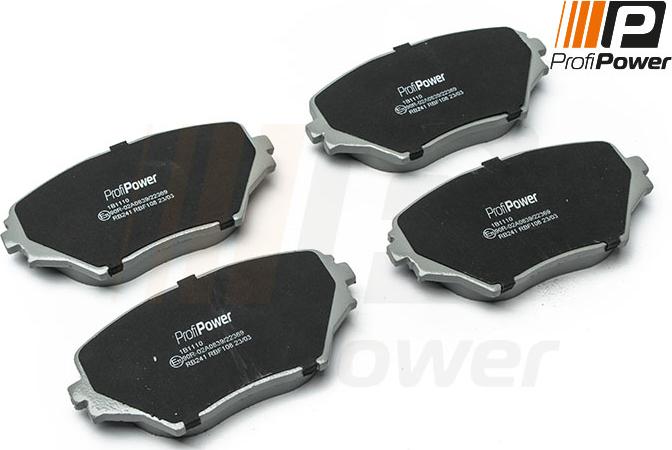 ProfiPower 1B1110 - Brake Pad Set, disc brake www.autospares.lv