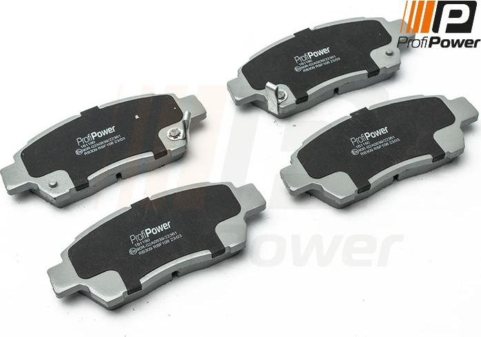 ProfiPower 1B1180 - Brake Pad Set, disc brake www.autospares.lv