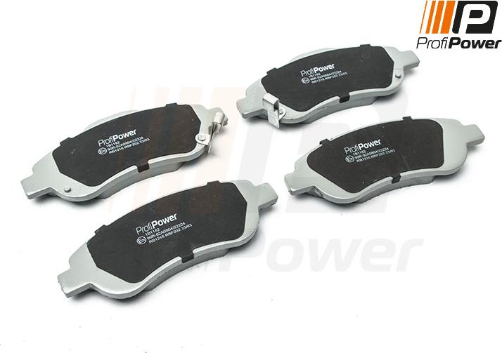 ProfiPower 1B1182 - Тормозные колодки, дисковые, комплект www.autospares.lv