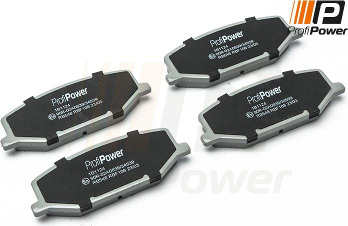 ProfiPower 1B1124 - Brake Pad Set, disc brake www.autospares.lv