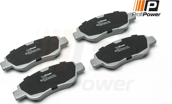 ProfiPower 1B1123 - Brake Pad Set, disc brake www.autospares.lv