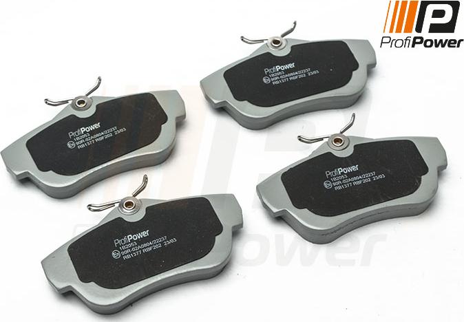 ProfiPower 1B2053 - Brake Pad Set, disc brake www.autospares.lv