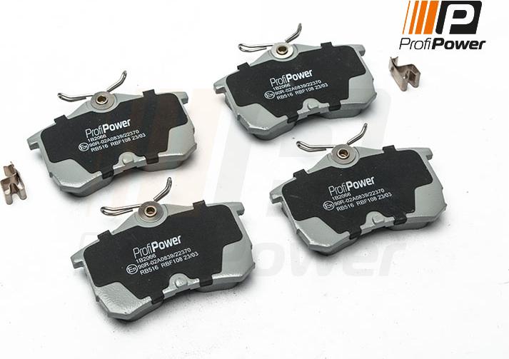 ProfiPower 1B2066 - Brake Pad Set, disc brake www.autospares.lv