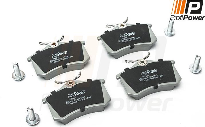 ProfiPower 1B2001 - Brake Pad Set, disc brake www.autospares.lv