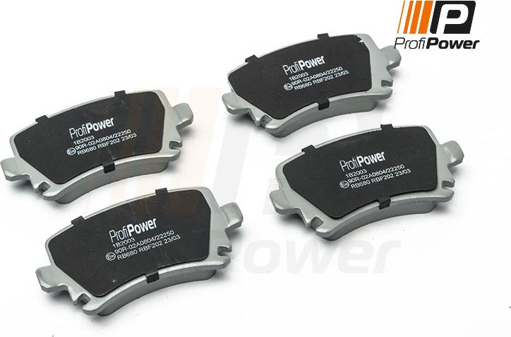 ProfiPower 1B2003 - Brake Pad Set, disc brake www.autospares.lv