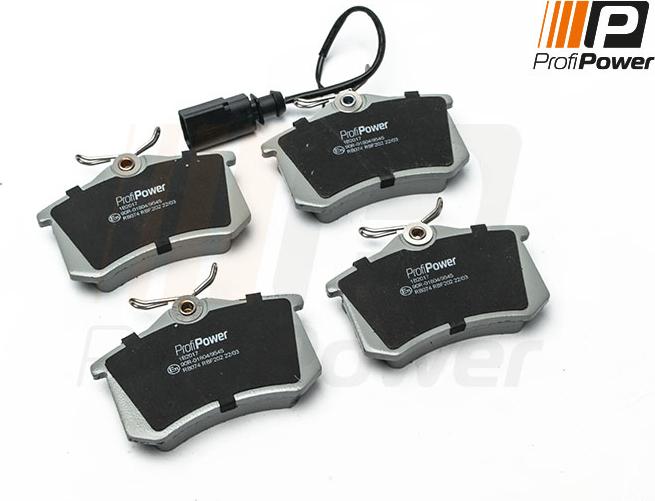 ProfiPower 1B2017 - Brake Pad Set, disc brake www.autospares.lv