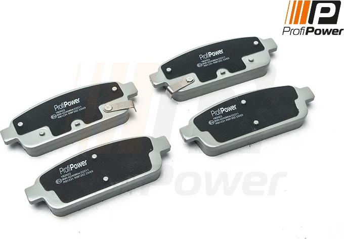 ProfiPower 1B2022 - Brake Pad Set, disc brake www.autospares.lv