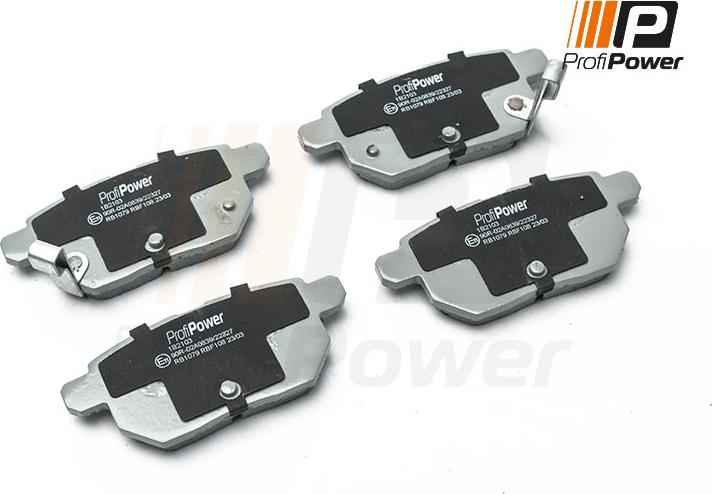 ProfiPower 1B2103 - Brake Pad Set, disc brake www.autospares.lv