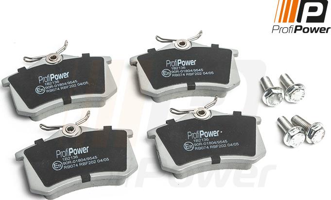 ProfiPower 1B2136 - Тормозные колодки, дисковые, комплект www.autospares.lv