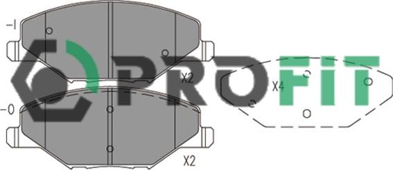 Profit 5000-4590 - Тормозные колодки, дисковые, комплект www.autospares.lv