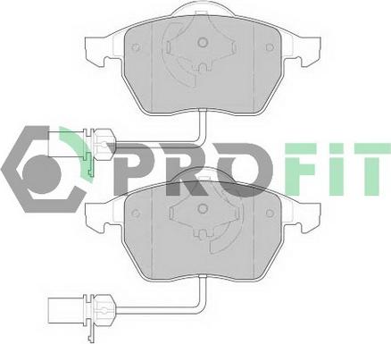 Profit 5000-1323 - Brake Pad Set, disc brake www.autospares.lv