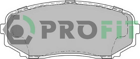 Profit 5000-2019 - Brake Pad Set, disc brake www.autospares.lv