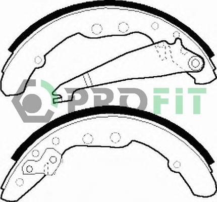 Profit 5001-0409 - Brake Shoe Set www.autospares.lv